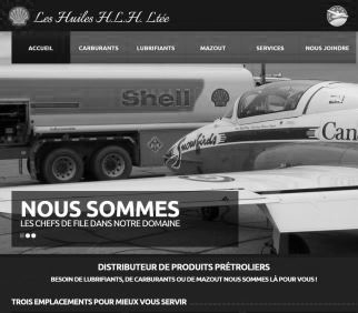 Image du site web avec programmation des Huiles HLH ltee Maniwaki(Outaouais)