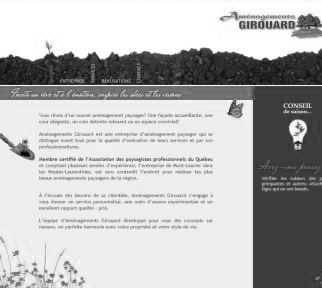 Image du site web des Aménagements Girouard Mont-Laurier(Laurentides)