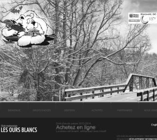 Image du site web avec programmation du club de motoneige des Ours Blancs